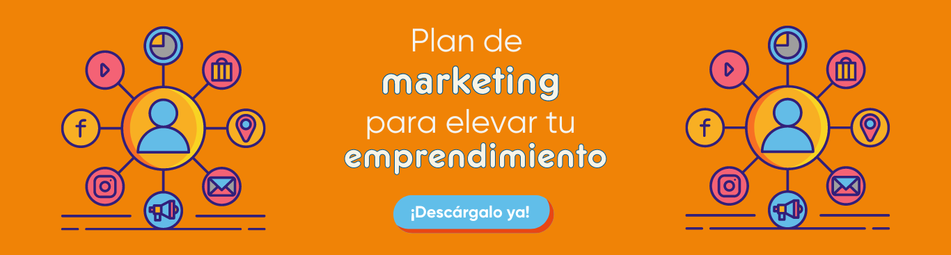 banner ilustracion descarga plan de marketing para emprendimiento