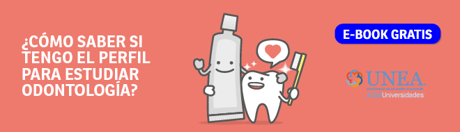 UNEA banner ilustracion pasta y dientes perfil odontologia